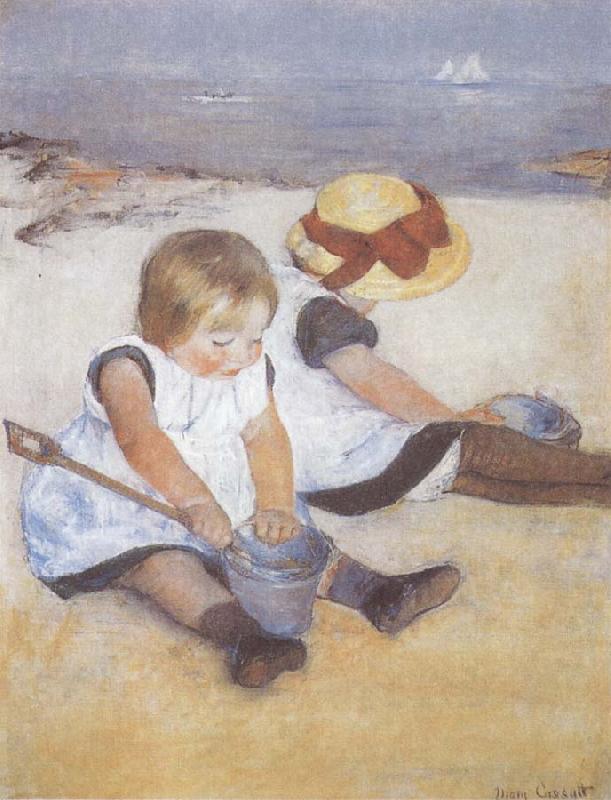 Mary Cassatt Two Children on the Beach Germany oil painting art